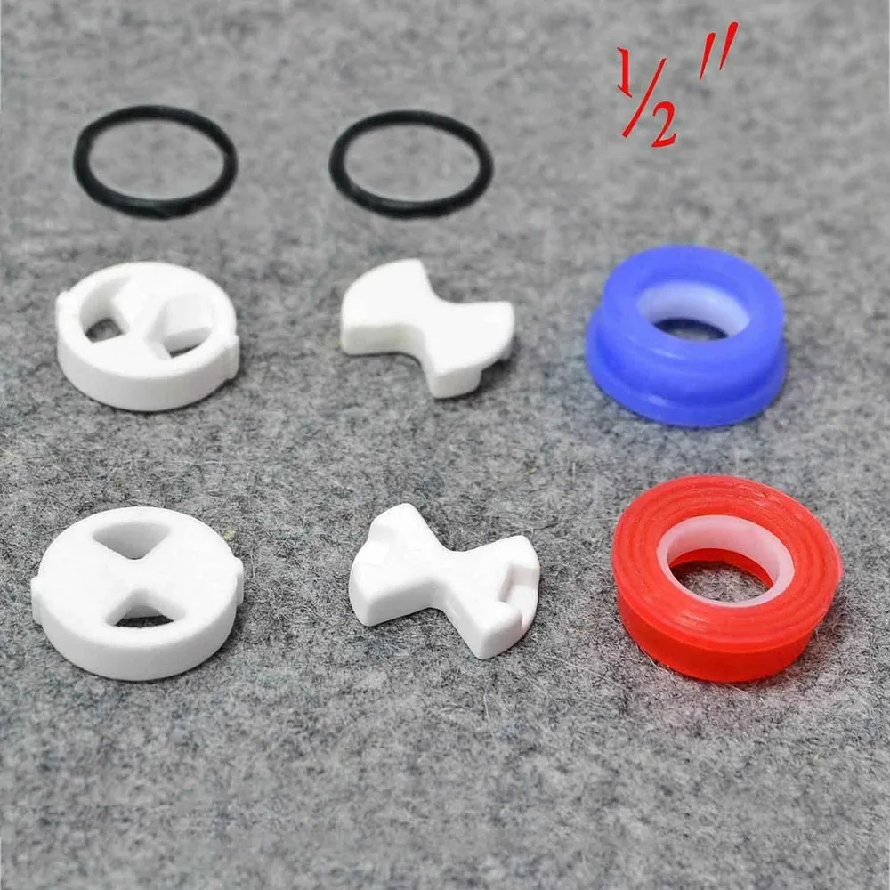 Silicone Tap Washer - シリコンワッシャーの交換,セラミックディスク,バルブタップ,Oリングガスケット,1/2インチ,セットあたり8個