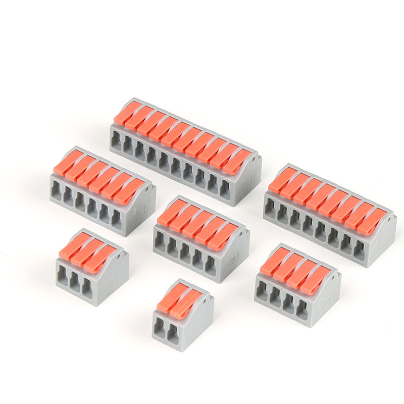 Push Fit Connector - 5/10個入りワイヤーコネクタ、LEDケーブル用高速端子台、バットドッキング家庭用電気技師ツール、ノーストリッピングプッシュインスプライスコネクタ