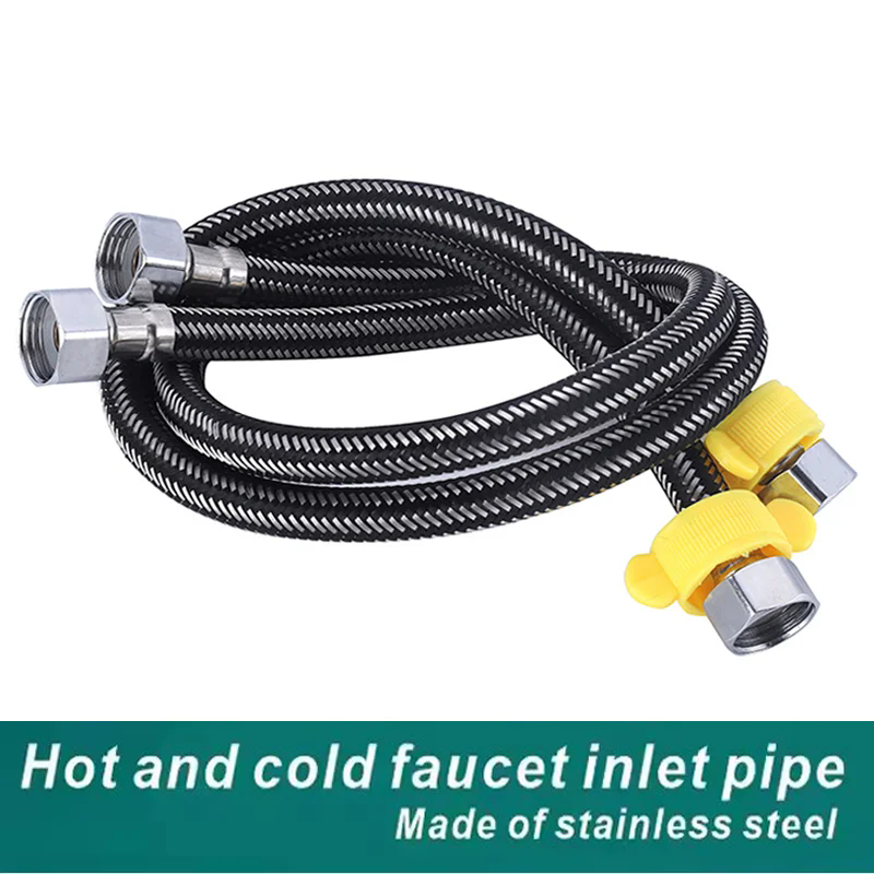 Flexible Hose Braided - アップグレードされた 20/40/60/80/100/150/200 センチメートル G1/2 インチステンレス鋼ナイロン編組配管ホース防爆フレキシブルシャワーホース