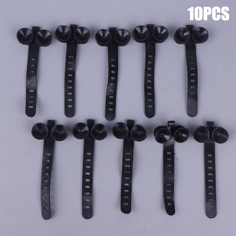 Plastic Pipe Clip - 10 ピース/セット水槽ネクタイ吸盤水族館気管水道管ホース仕上げ造園固定吸着バックルクリップ