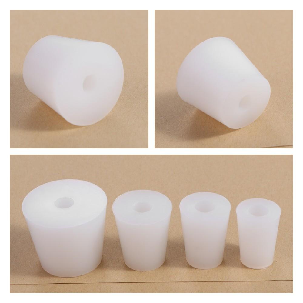 Plastic Pipe Clip - 高温耐性広口ボトル円錐形水道管ボトルストッパー発酵槽カバー試験管シリコンプラグ