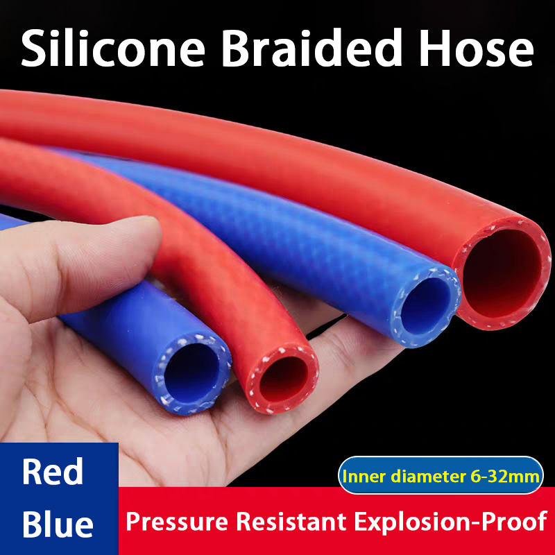 Flexible Hose Braided - 1 メートルの厚みのあるシリコーンチューブ高圧耐熱蒸気綿編組パイプゴムホースフレキシブルホース