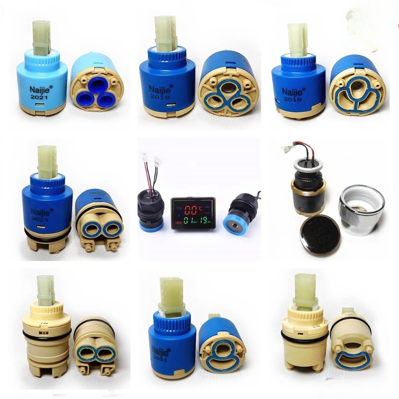 Shower Valve Cartridge - 1 個 28 ミリメートル/35 ミリメートル/40 ミリメートル水ミキサータップ蛇口カートリッジセラミックスプールバルブコアキッチン浴室洗面器蛇口修理部品
