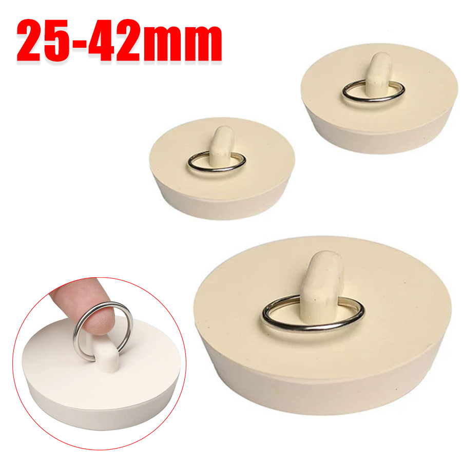 Drain Pipe Clip - 1個入り ゴム製 丸型 浴槽栓 25-42mm 排水栓