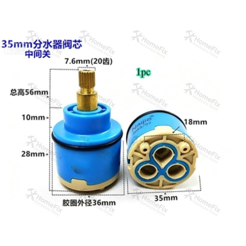 Basin Mixer Cartridge - 1個入り セラミックバルブコア 28mm 35mm 40mm 水栓混合栓カートリッジ交換部品