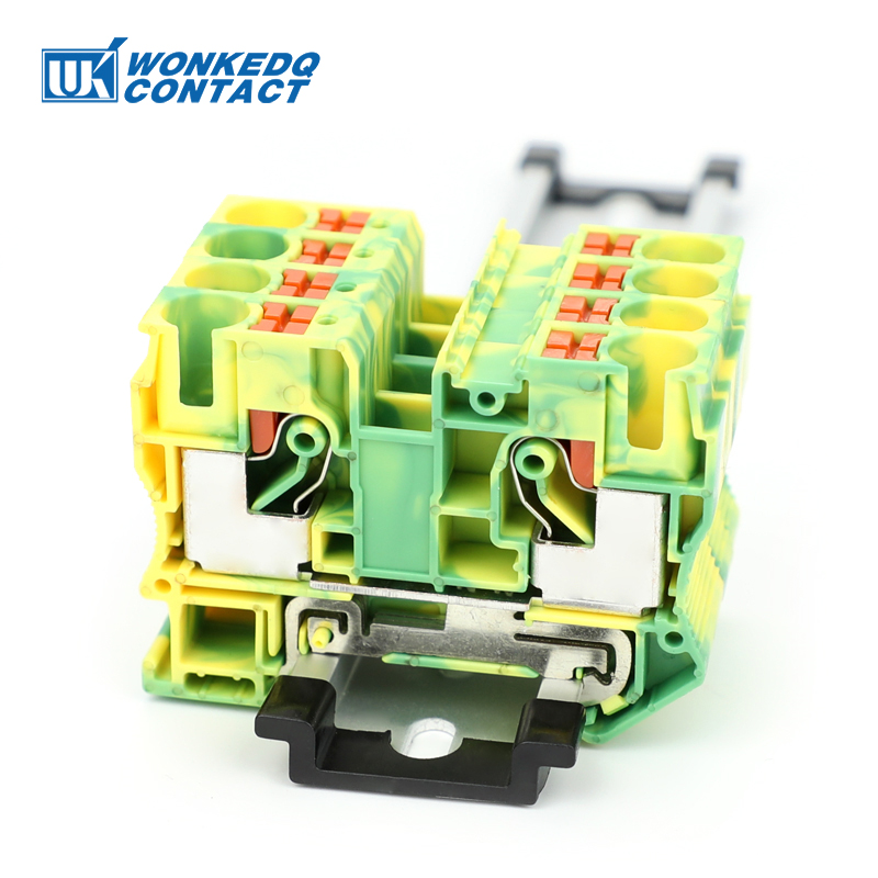 Push Fit Connector - 電気プラグワイヤーコネクタ、DINレール端子ブロックを介した地面フィードのプッシュ、保護地球、PT10-PE、10mm ²