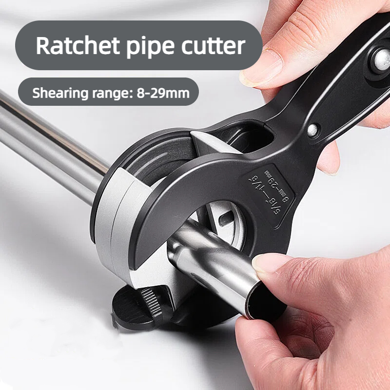 Pipe Cutter Ratchet - 1PC ラチェットチューブパイプカッター切断用 8-29 ミリメートル金属ステンレス鋼銅アルミラチェットはさみホース切断ハンドツール