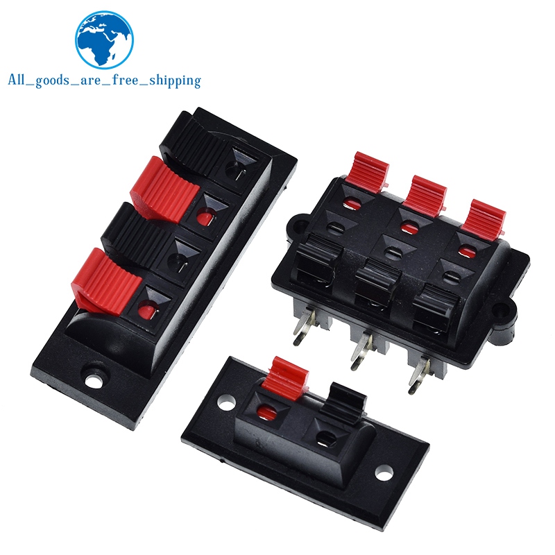 Push Fit Connector - 1/3個入り 2/4/6ウェイポジションコネクタ端子 プッシュインジャック スプリングロードオーディオスピーカー端子 ブレッドボードアンプテストクリップ