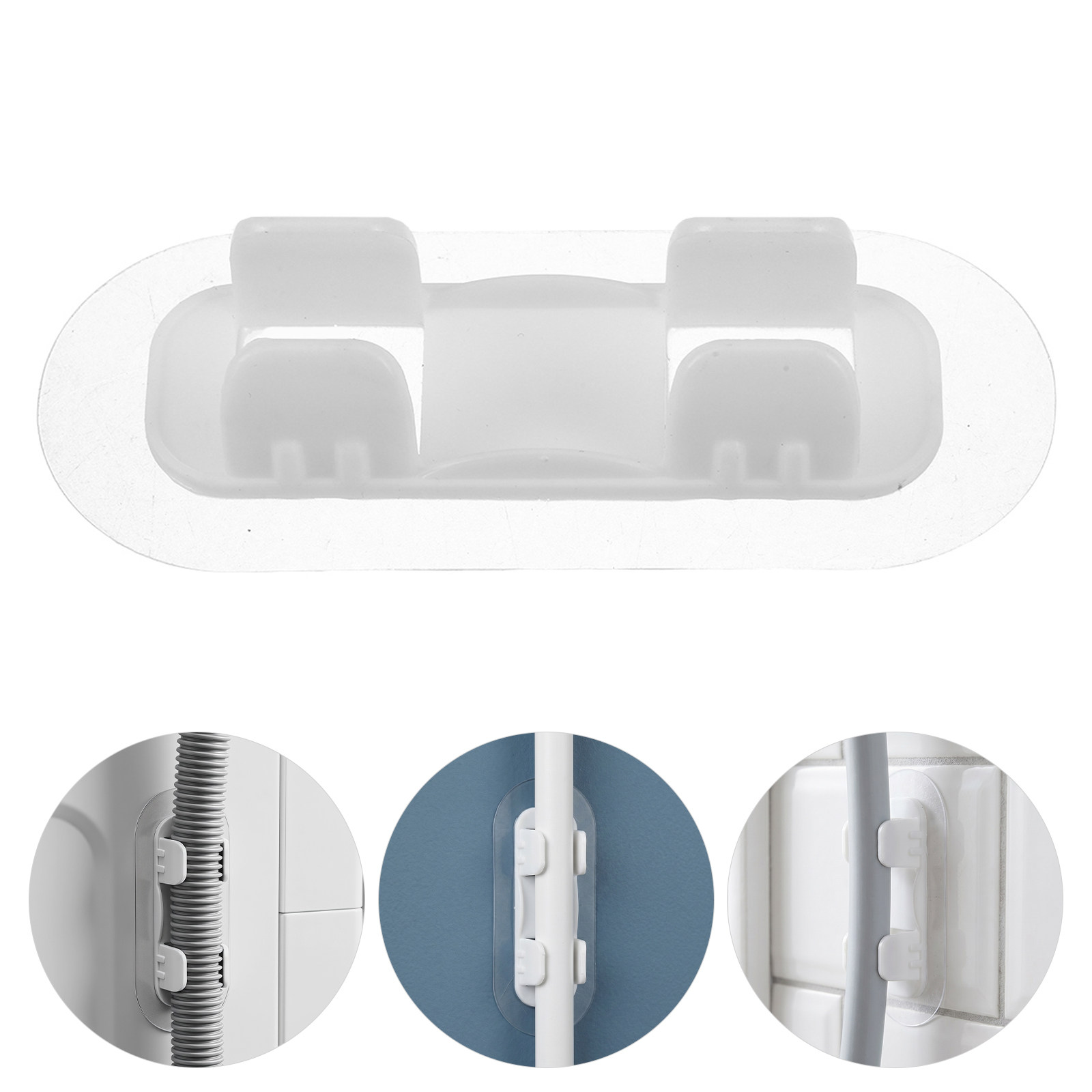 Drain Pipe Clip - 4 個洗濯機排水ホースパイプクリップ自己粘着 PVC パイプリテーナー排水ホースホルダー洗濯機エアコン食器洗い機