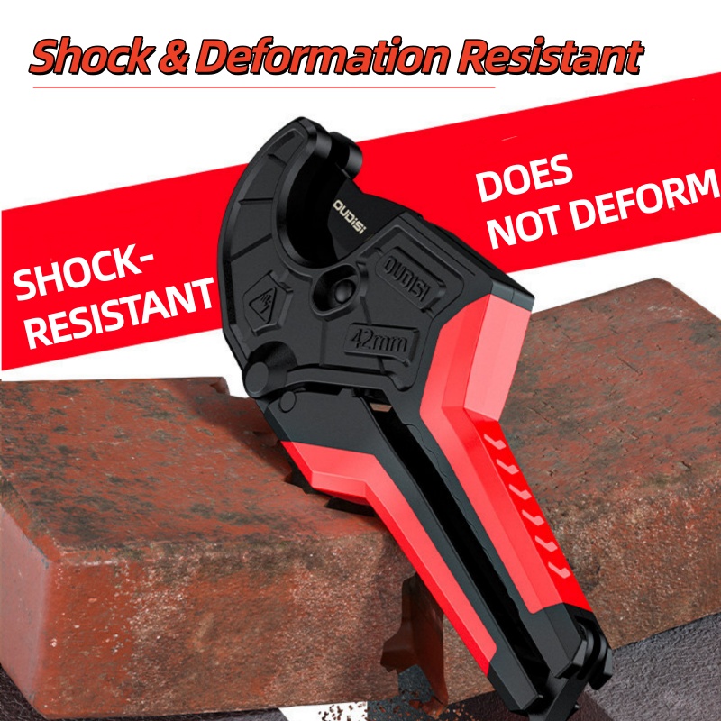 Pipe Cutter Ratchet - 0-42 ミリメートルラチェットチューブカッターセルフロック高硬度ブレードアルミ合金パイプカッターハンドツールホース配管設置用