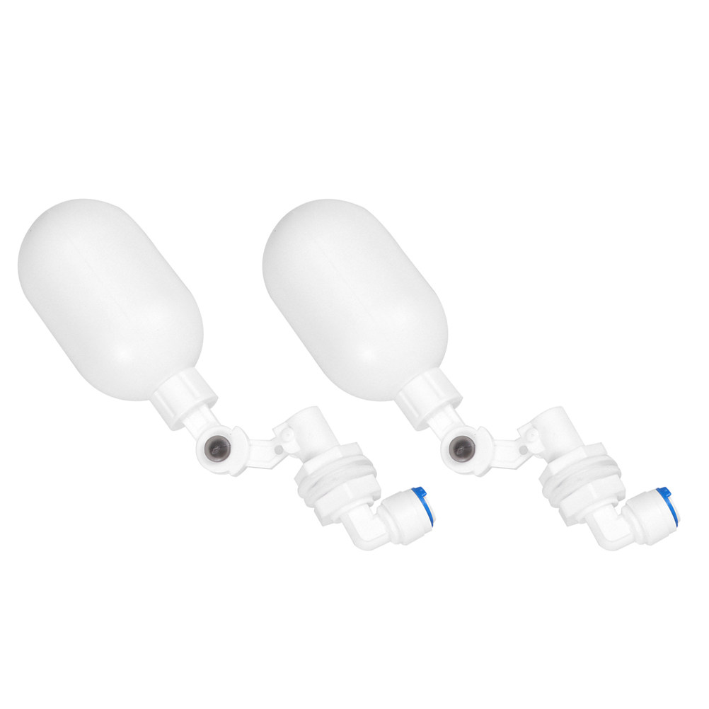 Float Ball Valve - 2個入りフロートボールバルブプラスチック製調整可能自動水制御装置、水槽、池、家畜用給水器、農場用アクセサリー
