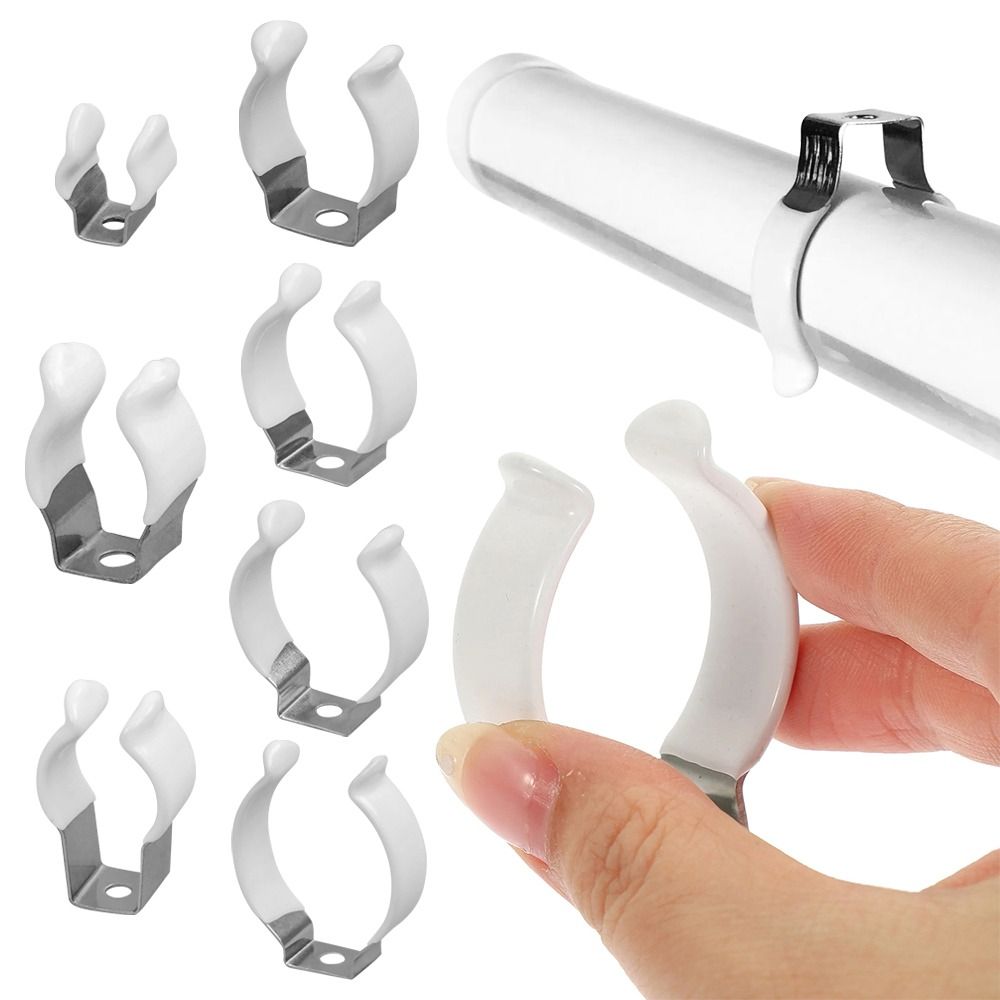 Drain Pipe Clip - 5 個の固定クリップスプリングテリークリップゴム保護クランプホルダー付きランプチューブクリップベースツール T3/T4/T5/T6/T7/T8/T9/T10