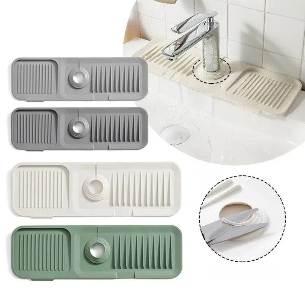 Silicone Tap Washer - ポータブルシリコン蛇口マット 37 センチメートル/45 センチメートル厚みのあるシンクスプラッシュガード滑り止め蛇口アクセサリー蛇口乾燥パッド浴室用