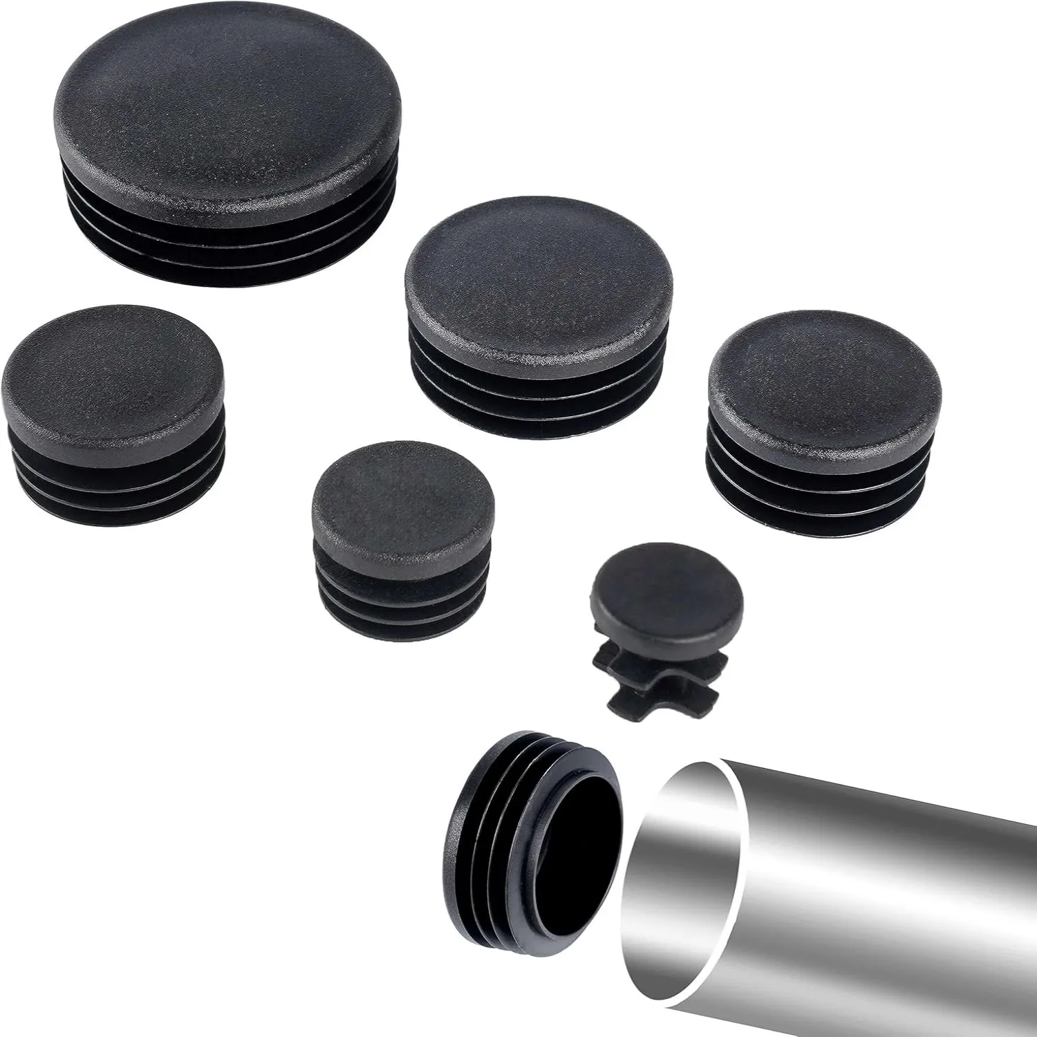 黒の丸管プラグ,プラスチック製ブランキングエンドキャップ,チ - Plastic Pipe Clip のレビューと価格
