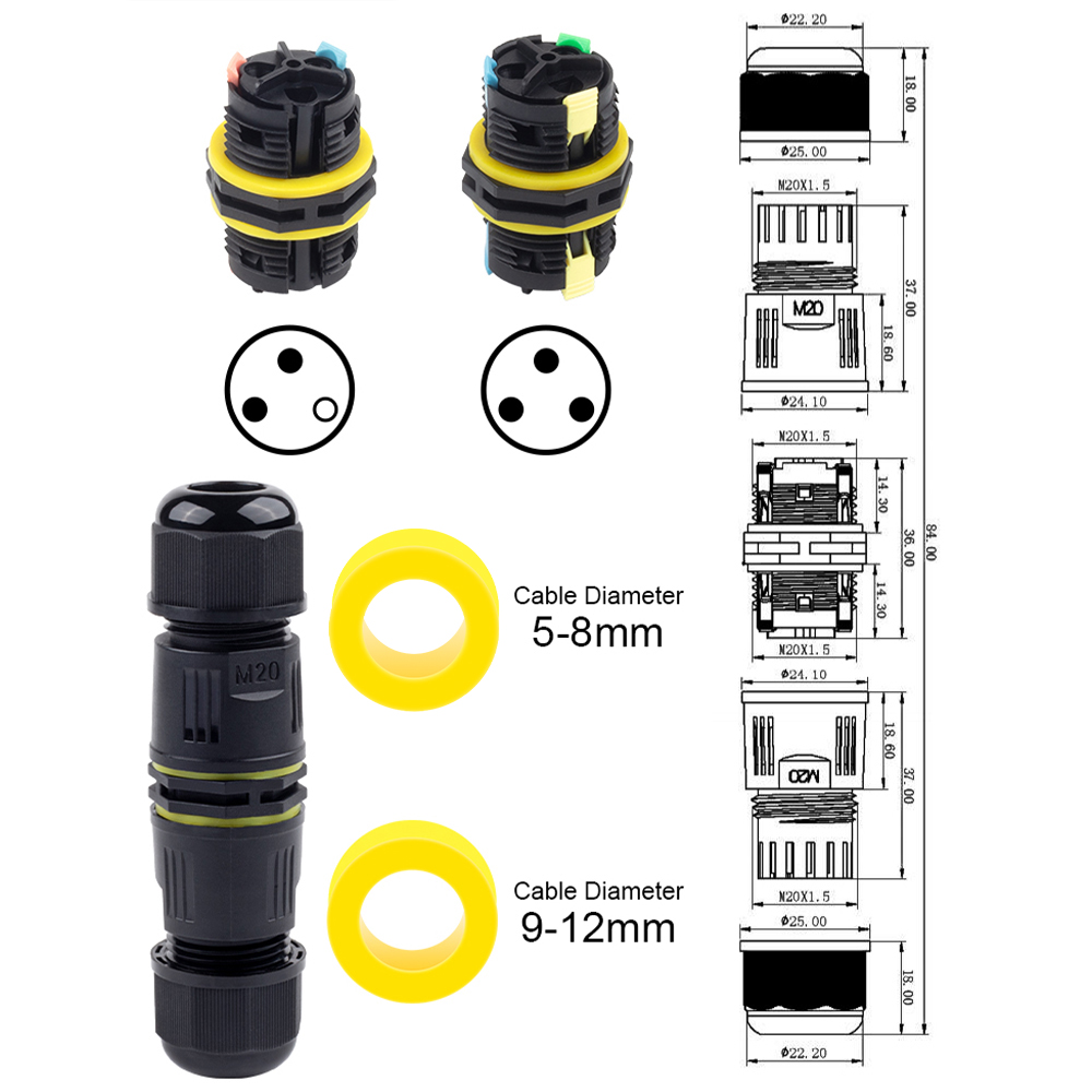 Ip68 m20アダプターワイヤーコネクタ、プッシュインター - Push Fit Connector のレビューと価格