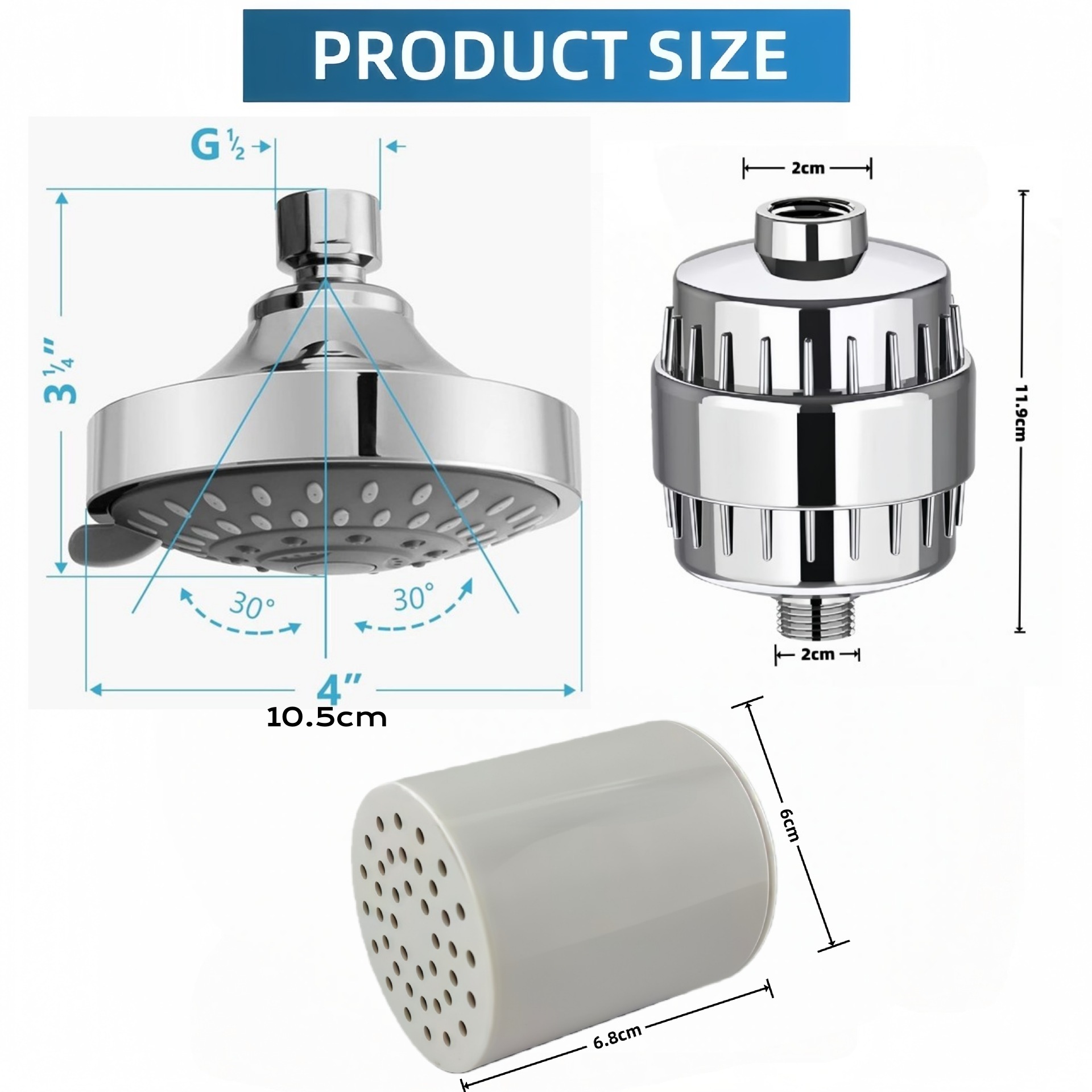 15/20/25/30層フィルターステージ高出力硬水フィルタ - Shower Valve Cartridge のレビューと価格