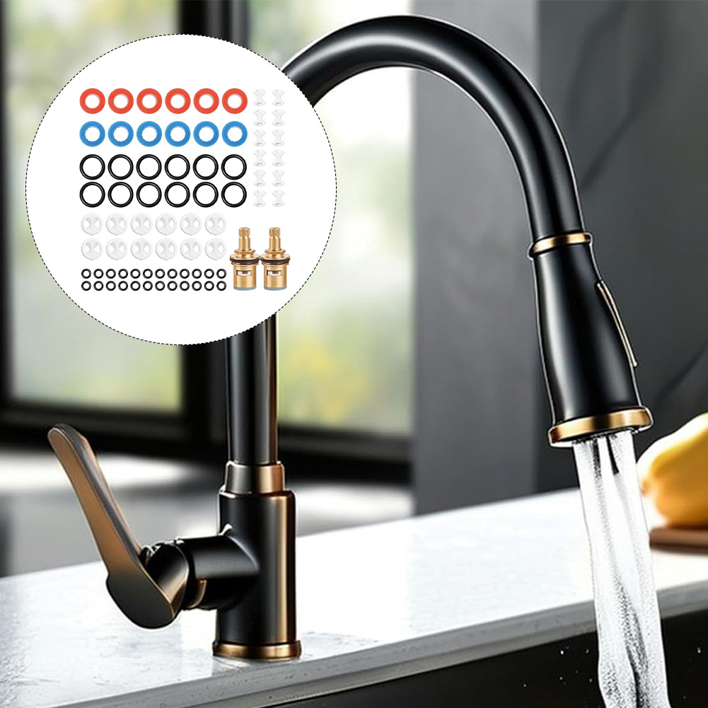 真鍮製タップカートリッジ2個パック、72種類のワッシャーとシ - Silicone Tap Washer のレビューと価格
