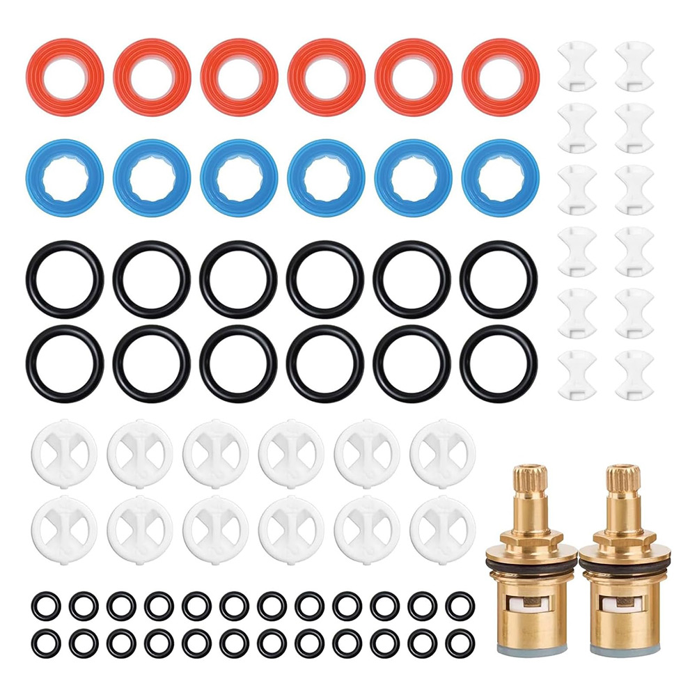 真鍮製タップカートリッジ2個パック、72種類のワッシャーとシ - Silicone Tap Washer のレビューと価格