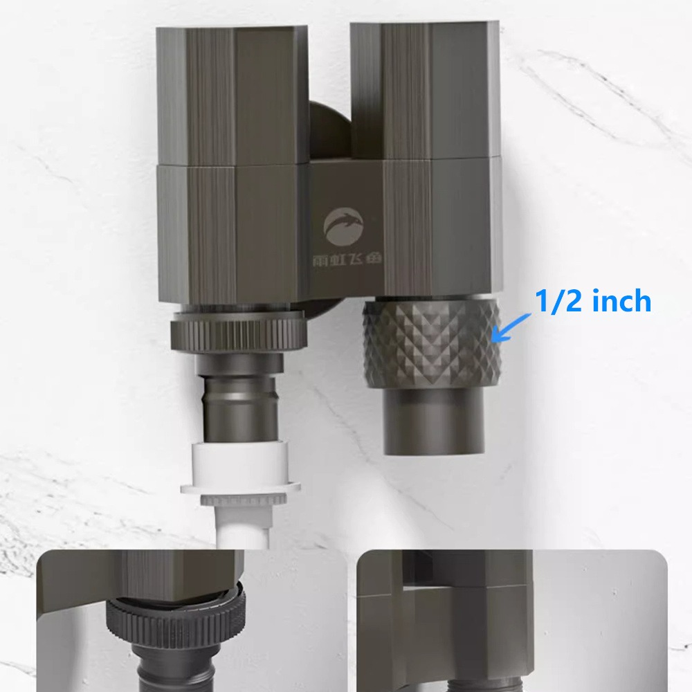 オリエンタルユホン真鍮製アングルバルブ壁掛け式1入口2出口水 - Toilet Fill Valve のレビューと価格