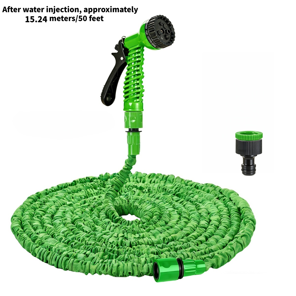 グリーンの伸縮式ガーデンホース 15.2–61m、7パターン - Flexible Hose Braided のレビューと価格