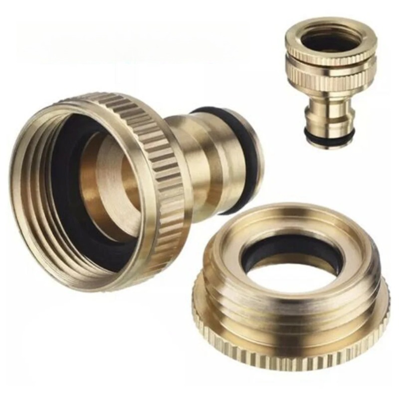 3/4 インチ真鍮製ネジ式ホース継手、庭用給水パイプコネクタ - Compression Fitting Brass のレビューと価格