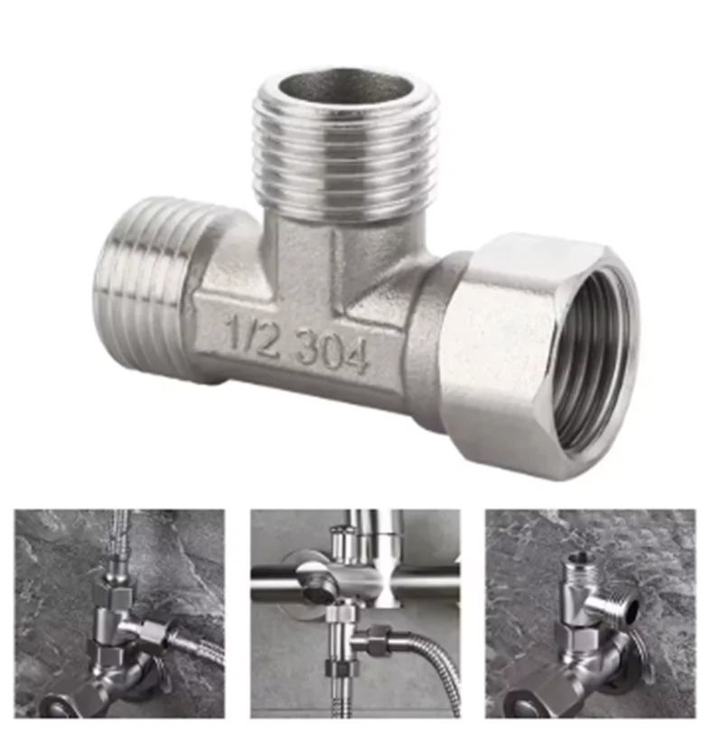 ステンレス鋼 T アダプター G1/2 インチ T バルブ分 - Shower Valve Cartridge のレビューと価格