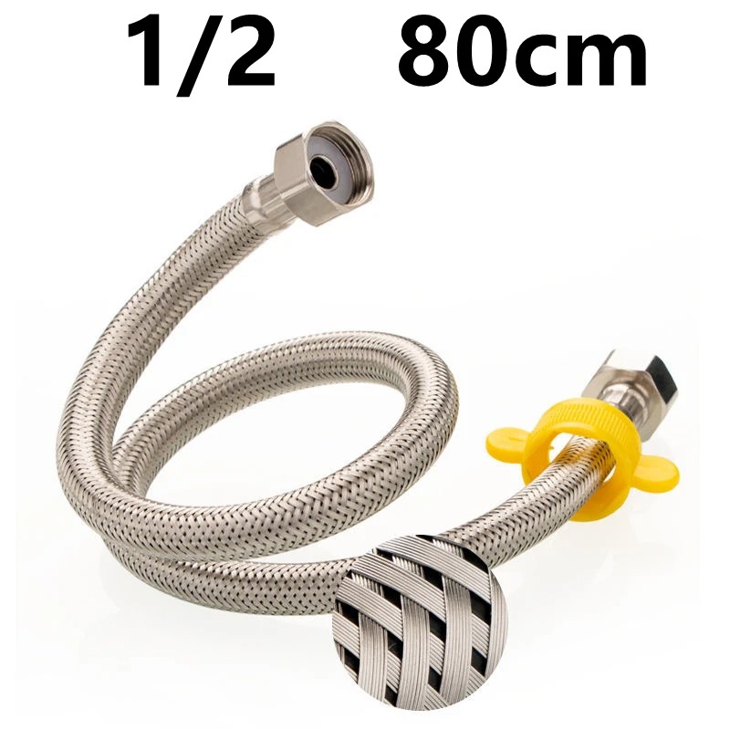304 ステンレス鋼の蛇口編組水道管 1/2 インチ温水およ - Flexible Hose Braided のレビューと価格