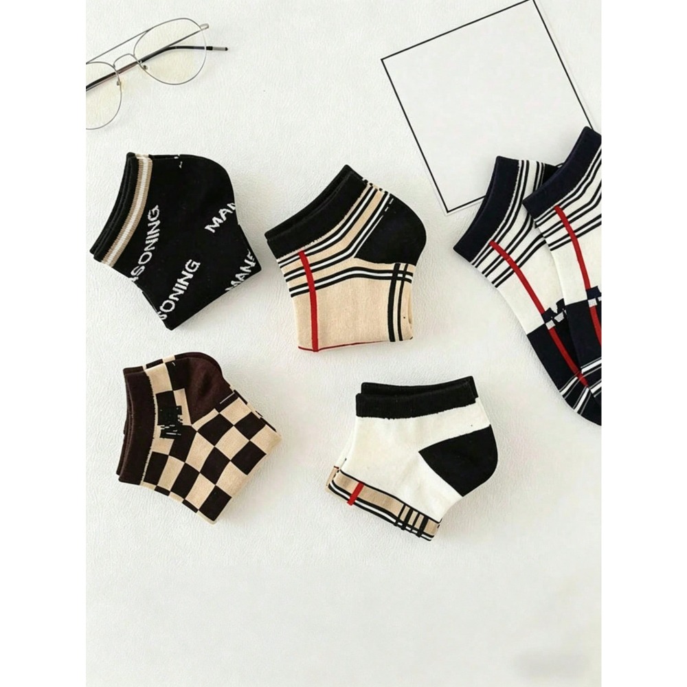 1/5/10 メンズショートソックス、ファッショナブルでカジ - Pipe Bending Spring のレビューと価格