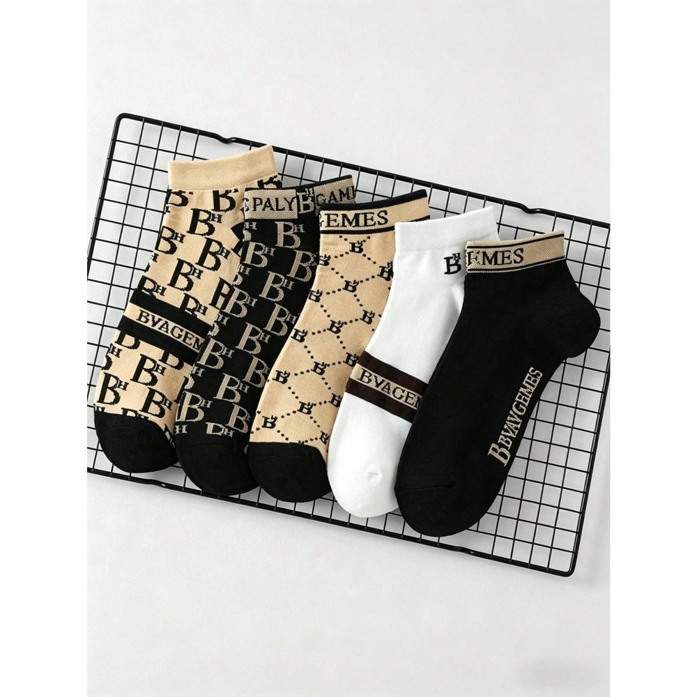 1/5/10 メンズショートソックス、ファッショナブルでカジ - Pipe Bending Spring のレビューと価格