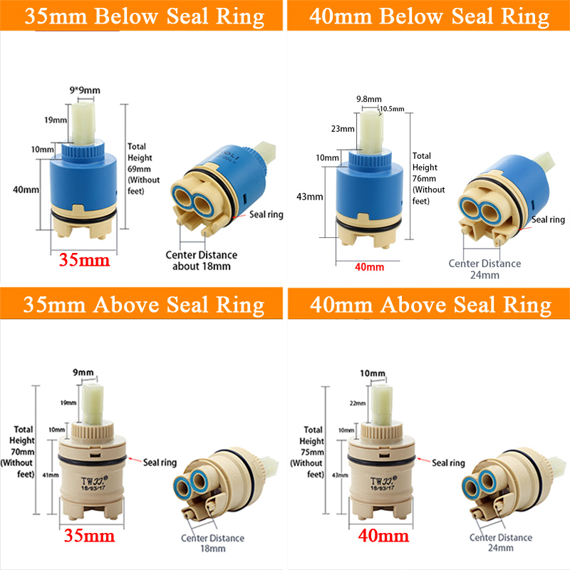 セラミックカートリッジミキサー蛇口,35mm/40mm,ハイ - Basin Mixer Cartridge のレビューと価格