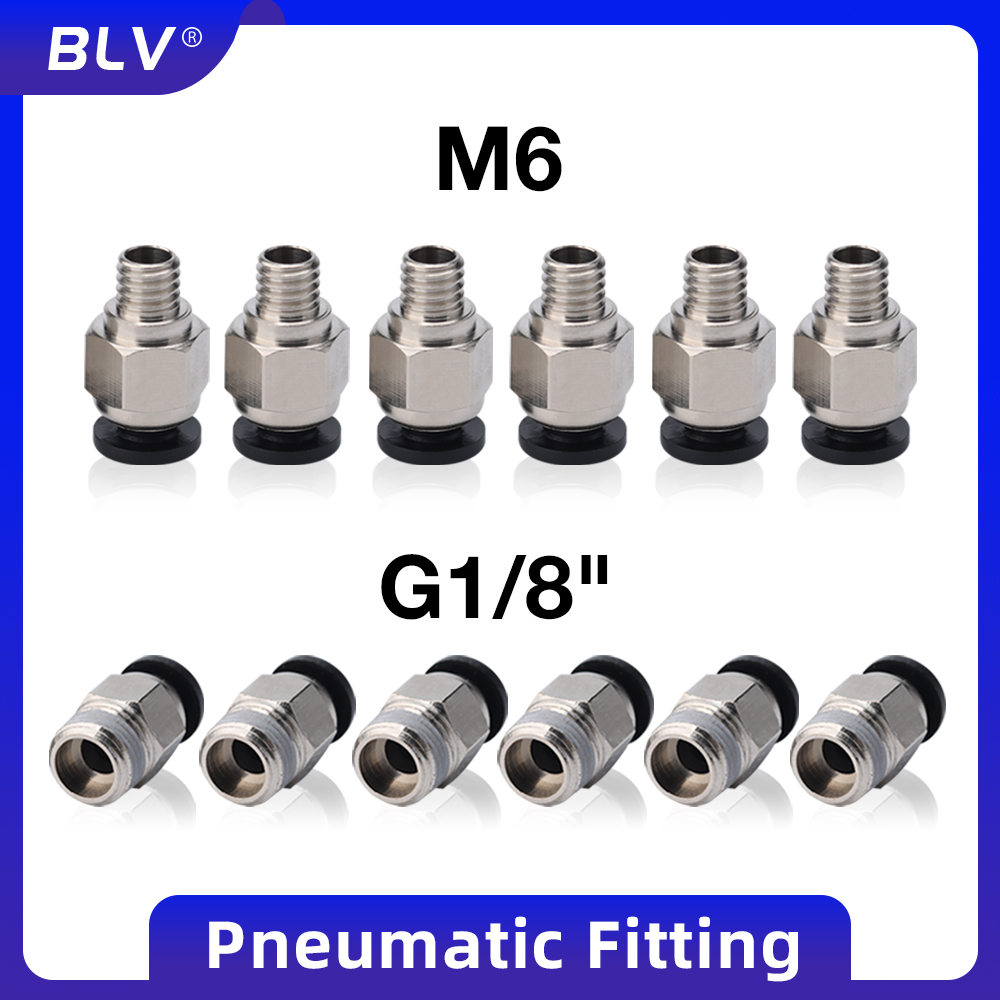 BLV ®   空気圧継手 G1/8' / M6 3D プリ - Ptfe Tape Thread のレビューと価格