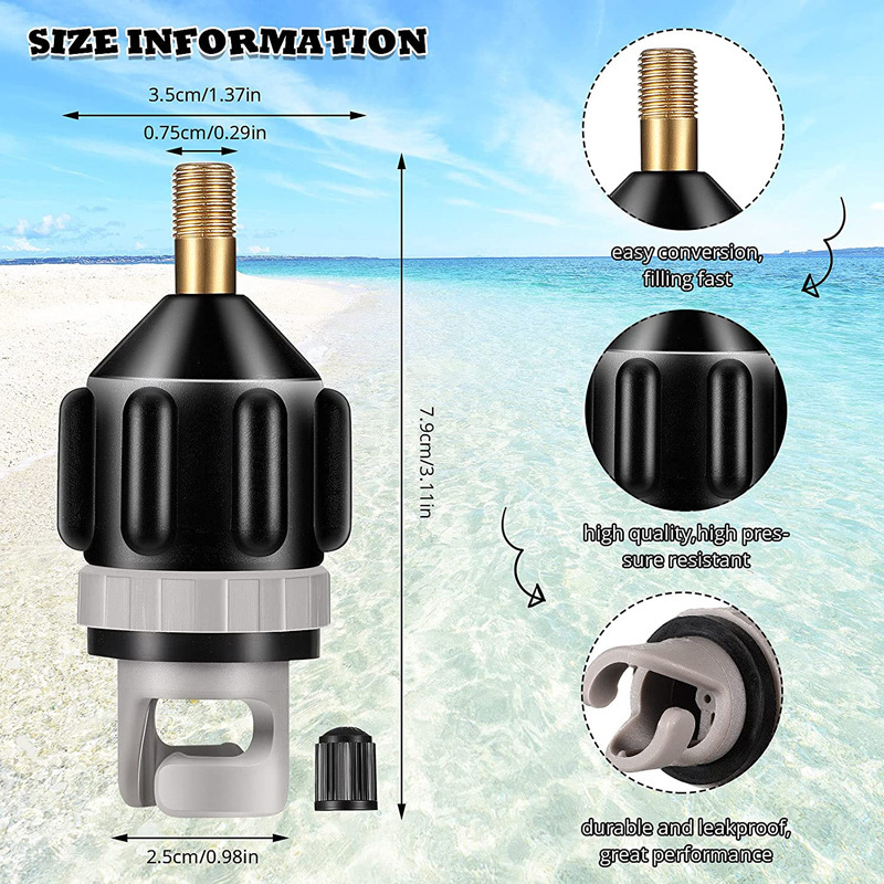 ユニバーサル SUP ポンプアダプターインフレータブルボート - Float Ball Valve のレビューと価格
